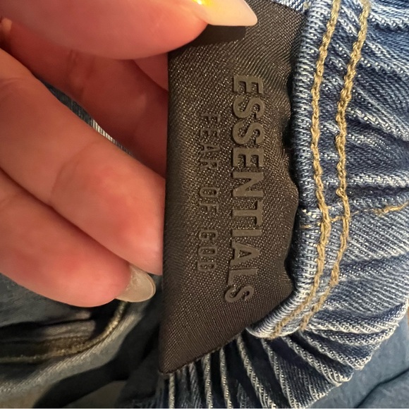 Fear of God Essentials Denim Drawstring Lounge Pants Large - Picture 6 of 8